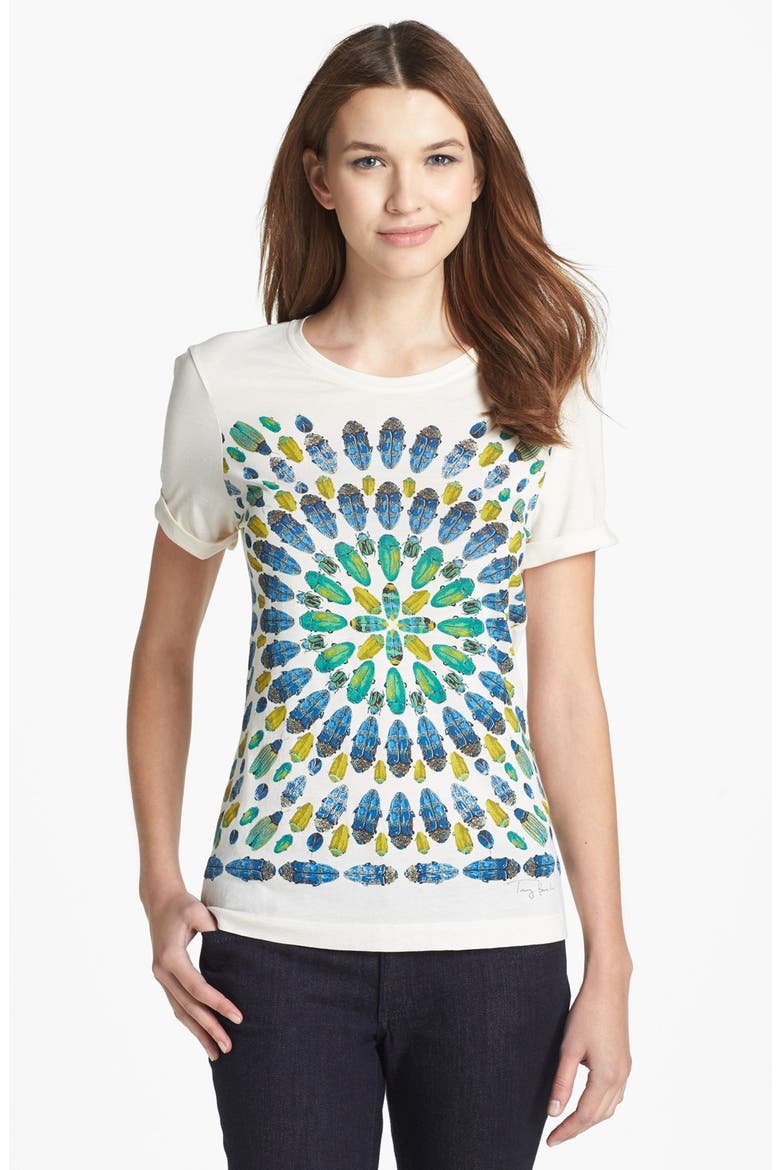 'Qorra' Tee, Main, color, IVORY/ CIRCULAR BUG PRINT
