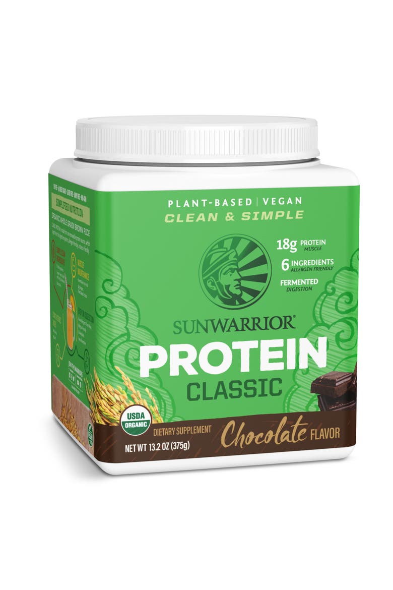 Classic Organic Protein Powder, Chocolate, 375g sq tub, Main, color, No Color