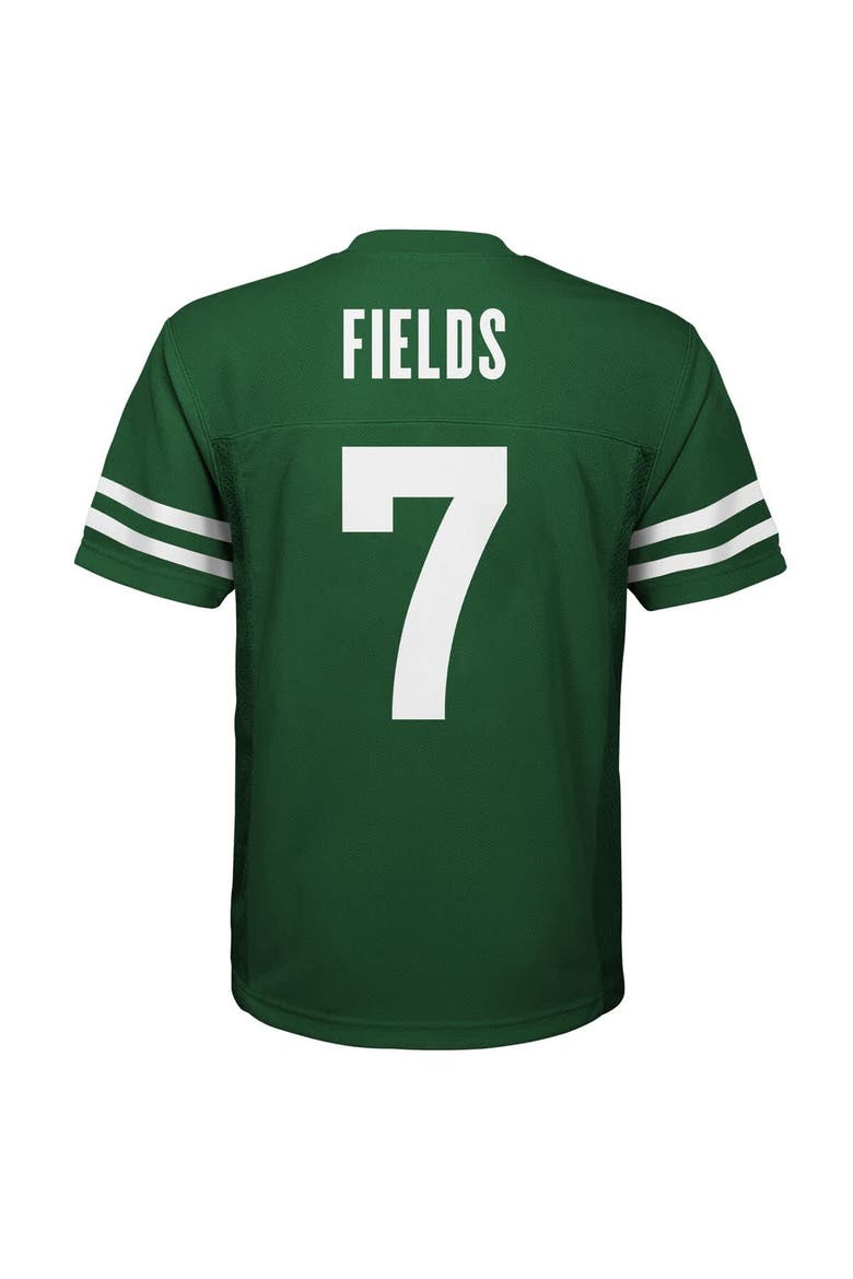 Youth Nike Justin Fields Legacy Green New York Jets Replica Player Jersey, Alternate, color, Green