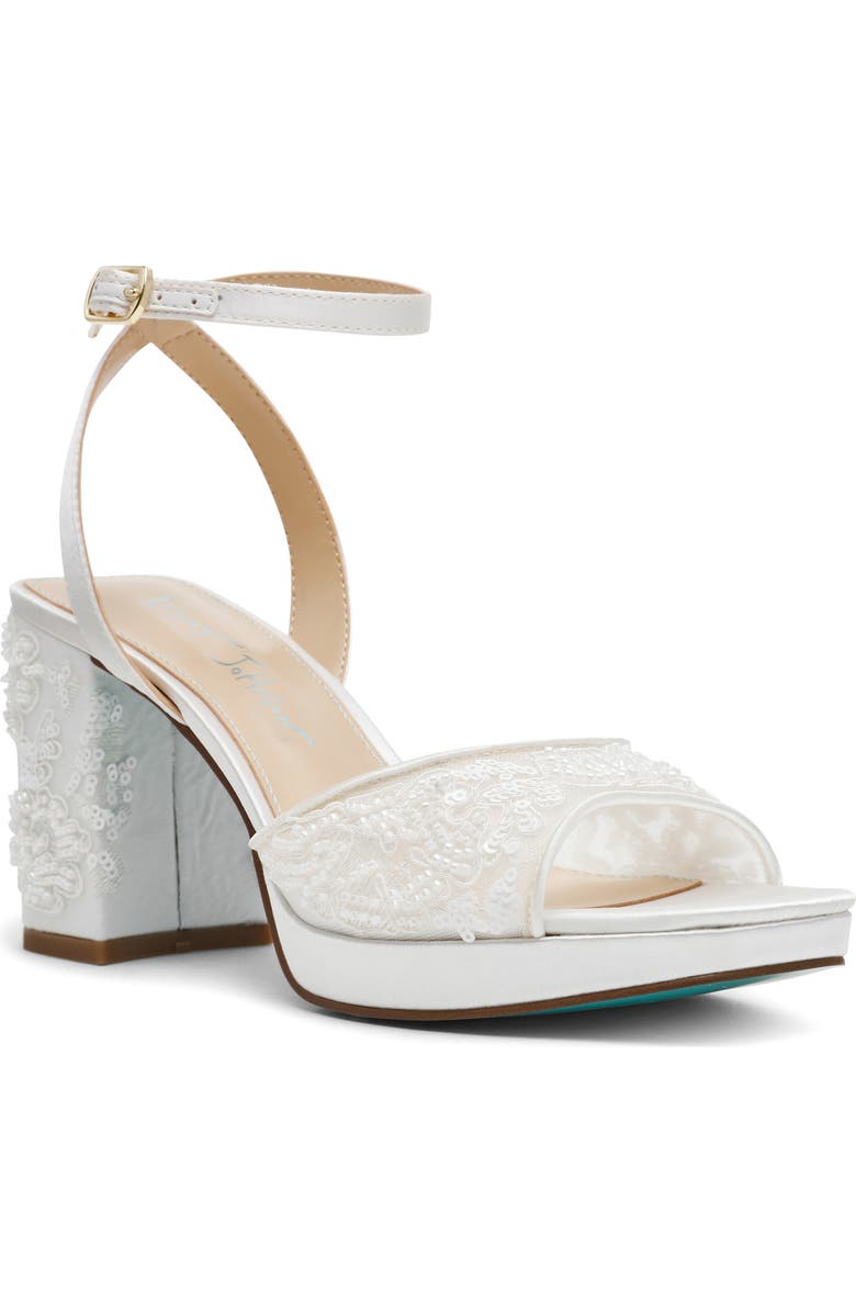 Betsey Johnson Junie Sandal, Main, color, Ivory
