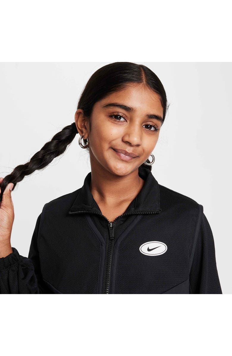 Nike Kids' Sportswear Dri-FIT Performance Zip-Up Jacket, Alternate, color, 010 Black/White