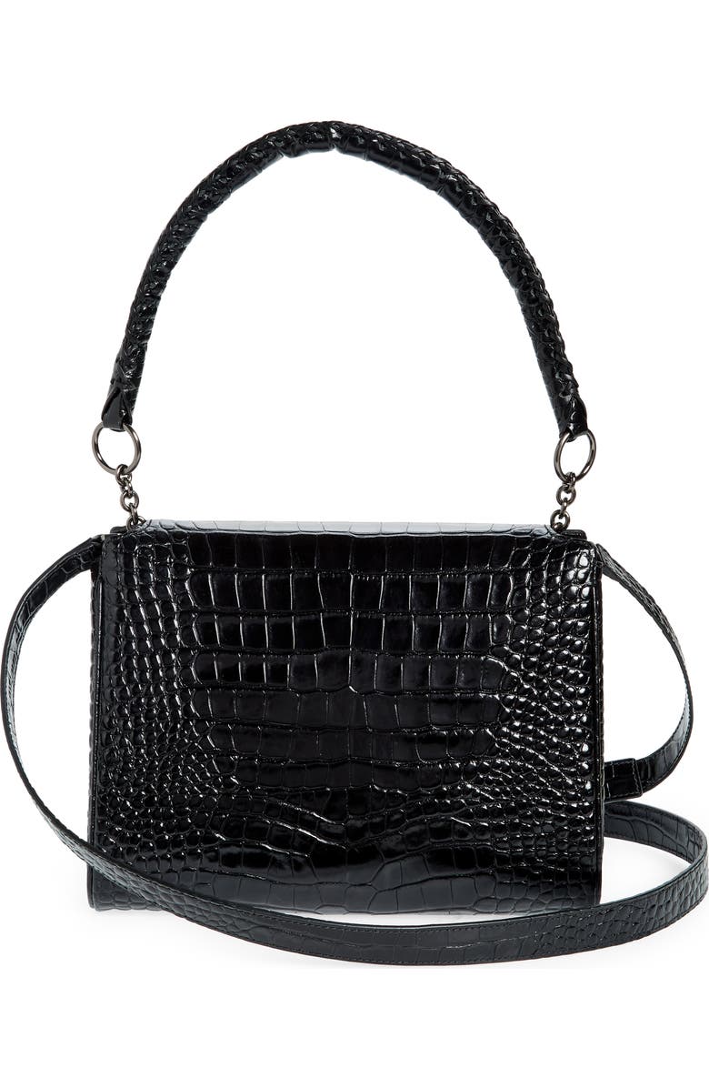 gu-de Medium Fame Croc Embossed Shoulder Bag, Alternate, color,