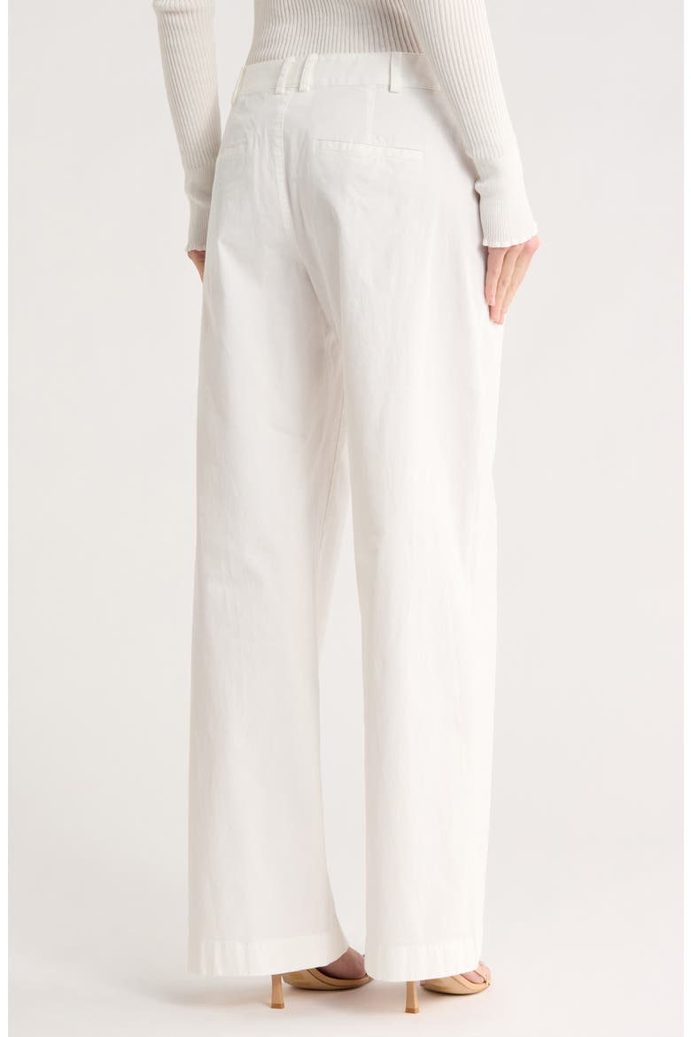 Washed Cotton Wide Leg Pants, Alternate, color, OFF WHITE