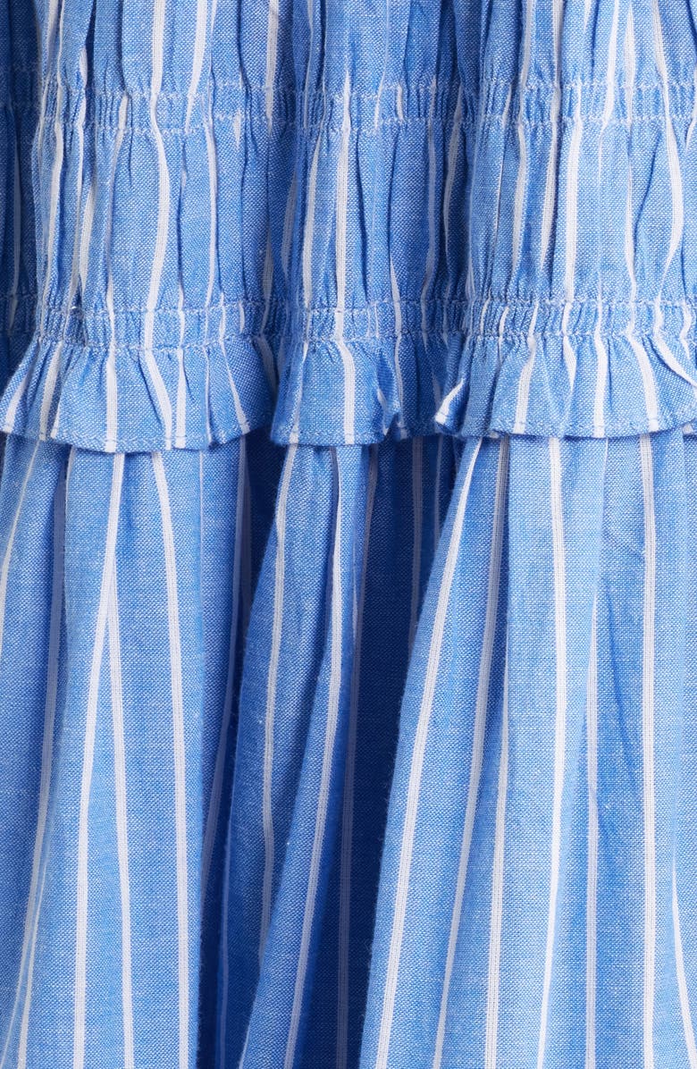 DÔEN Marianne Stripe Organic Cotton Midi Dress, Alternate, color, Deauville Stripe