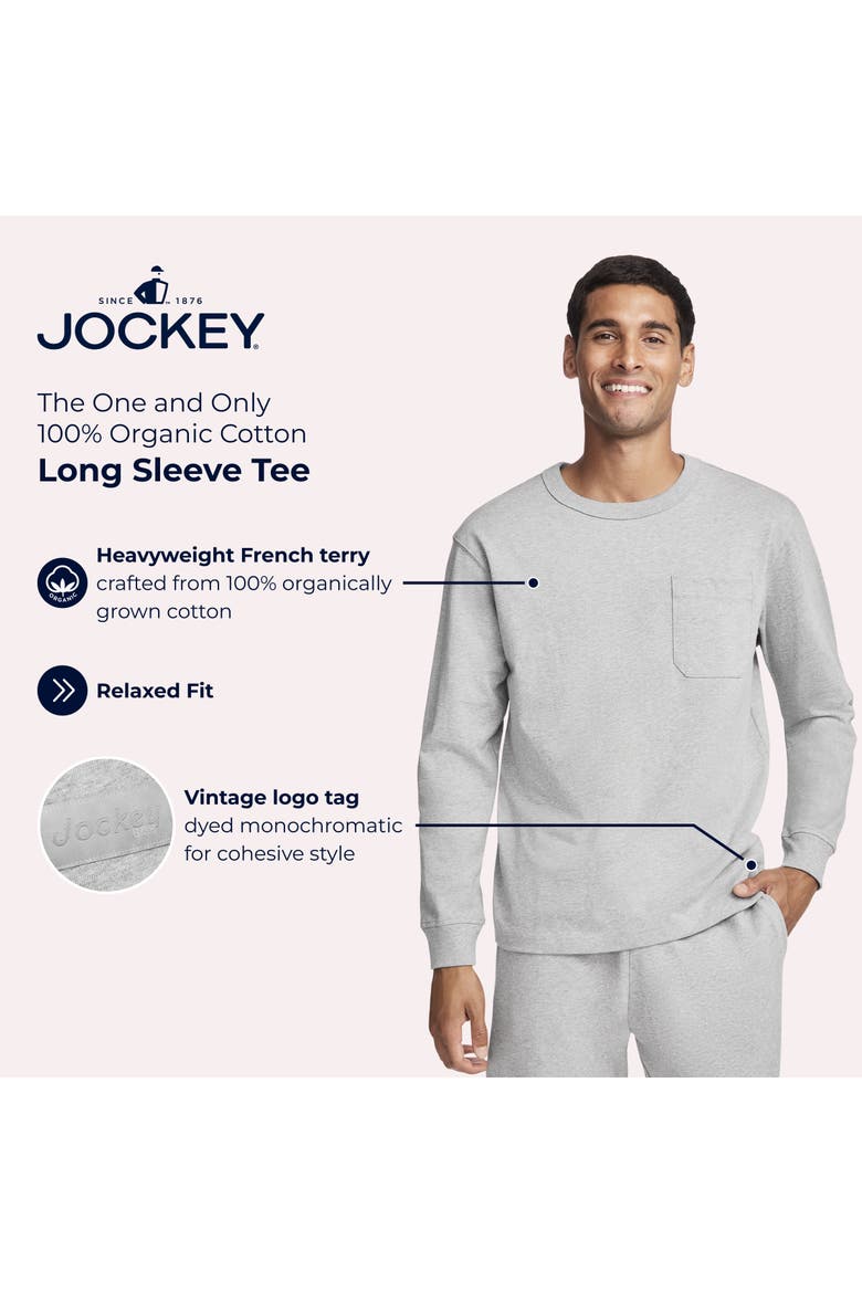 Men's The One and Only Heavyweight 100% Organic Cotton Long Sleeve Tee, Alternate, color, Jockey Blue