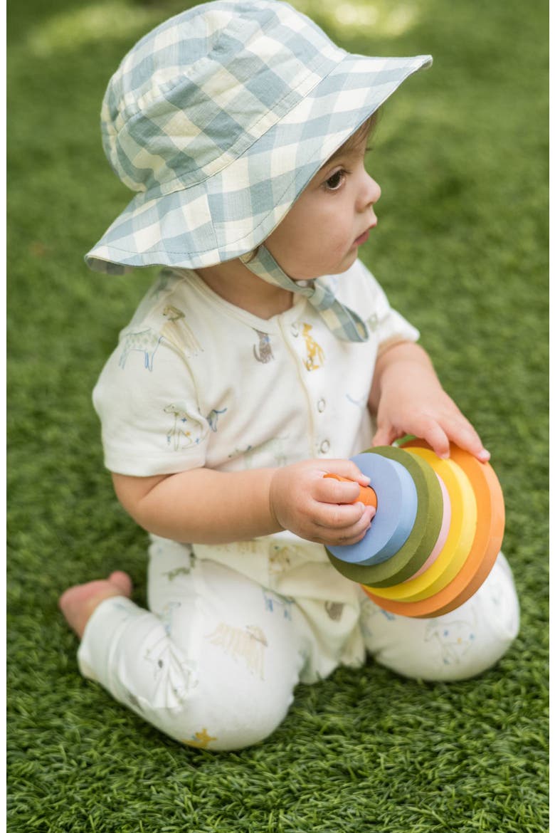 Critter Print Organic Cotton Henley Romper, Alternate, color, DOG DAYS