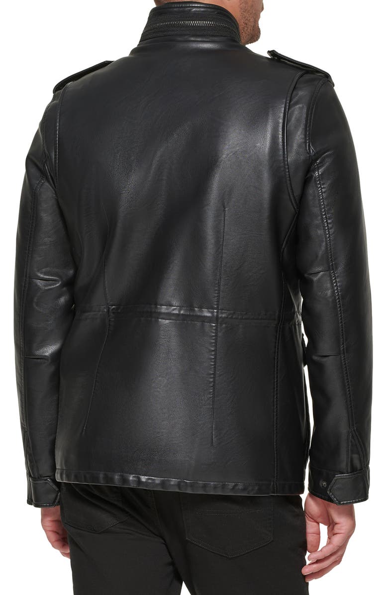 Levi's<sup>®</sup> Faux Leather Military Jacket, Alternate, color, 