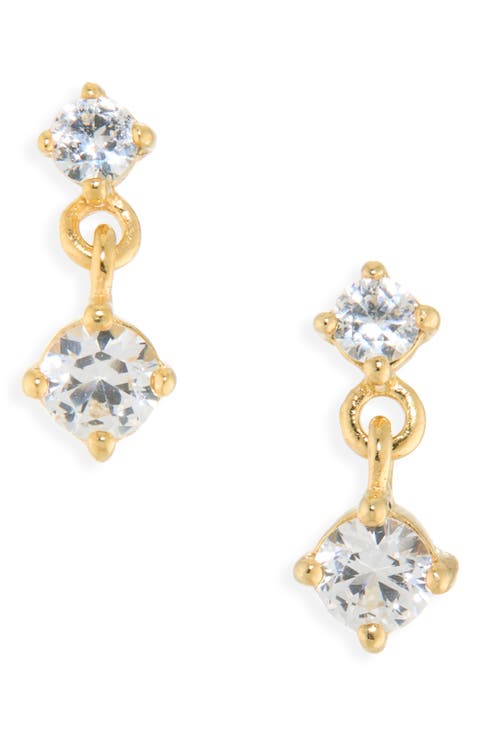 Demi-Fine Crystal Drop Earrings