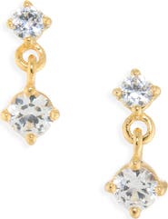 Madewell Demi-Fine Crystal Drop Earrings