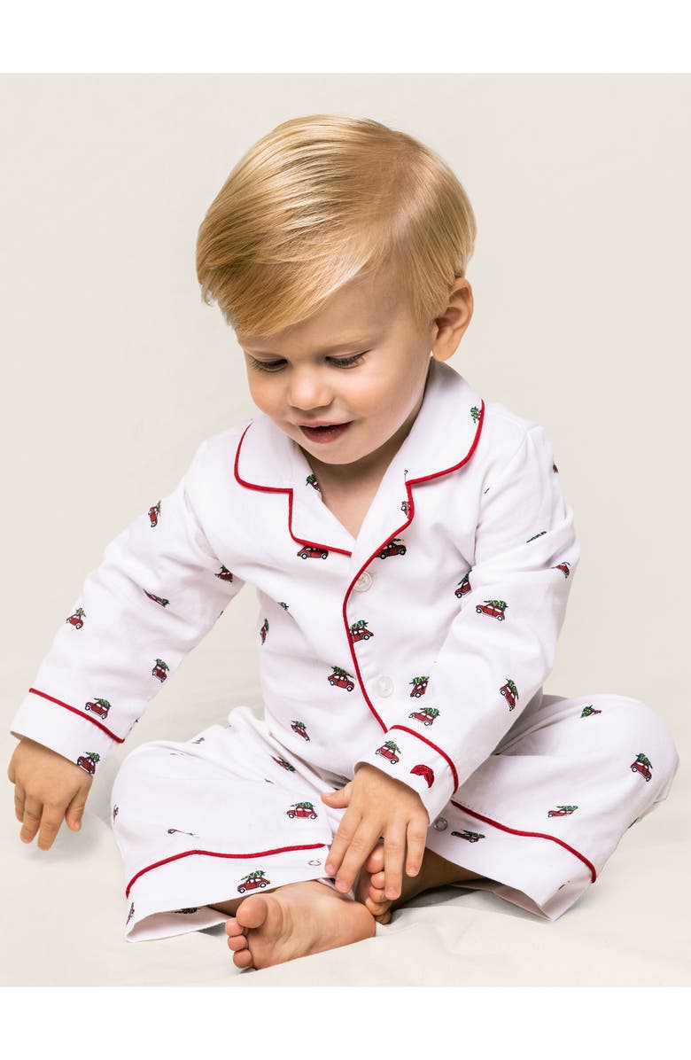 Petite Plume Holiday Journey Cotton Blend Romper, Alternate, color,