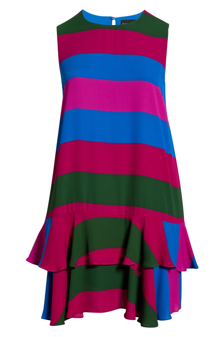 Saige Stripe Sleeveless Shift Dress, Alternate, color, MAGENTA-MULTI