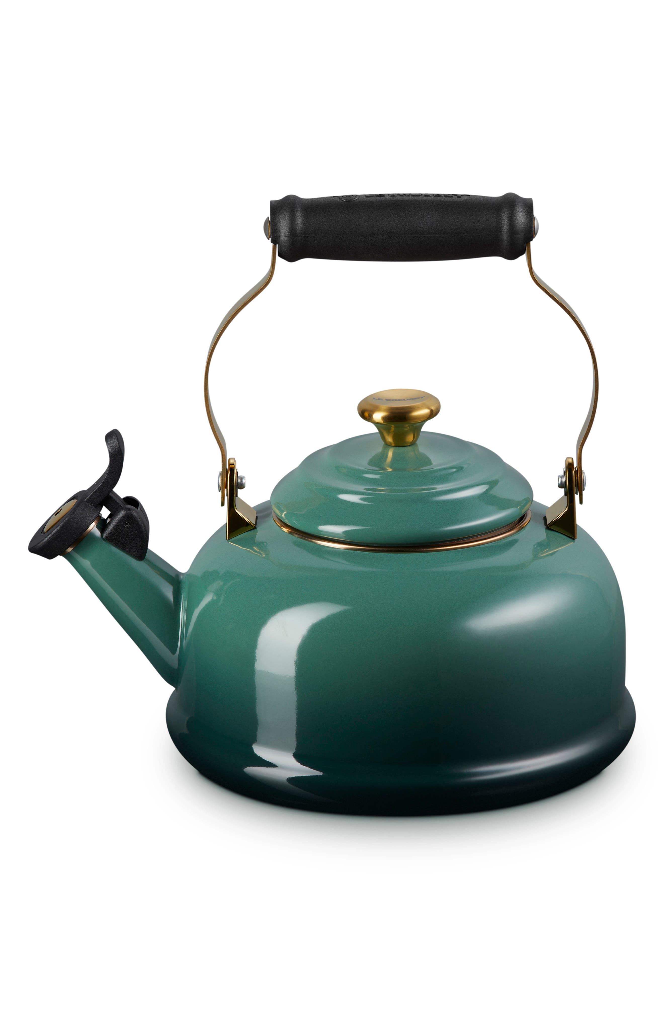 Le Creuset Classic Whistling Kettle with Golden Knob in Artichaut 