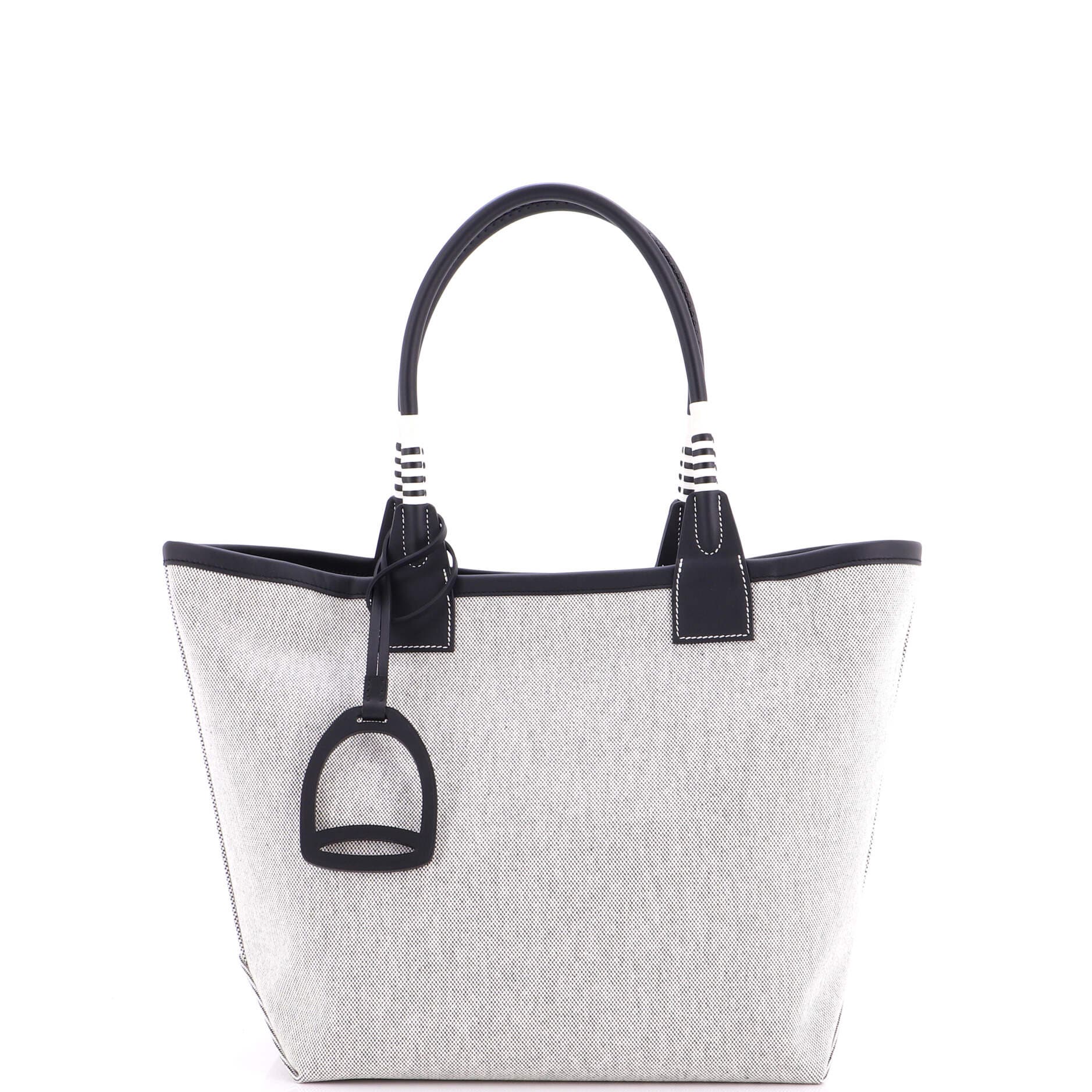 Sac Steeple Tote Toile with Leather 28, Main, color, Black