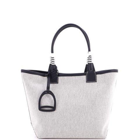 Sac Steeple Tote Toile with Leather 28