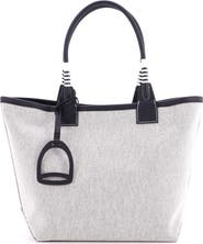 Pre-Owned Hermes Sac Steeple Tote Toile with Leather 28