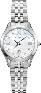 BALMAIN WATCHES Classic R Diamond Bracelet Watch, 30mm