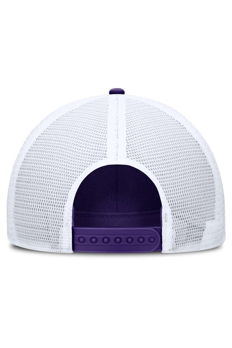 Men's Nike  Purple/White LSU Tigers 2025 On-Field Rise Engineered Trucker Adjustable Hat, Alternate, color, Purple