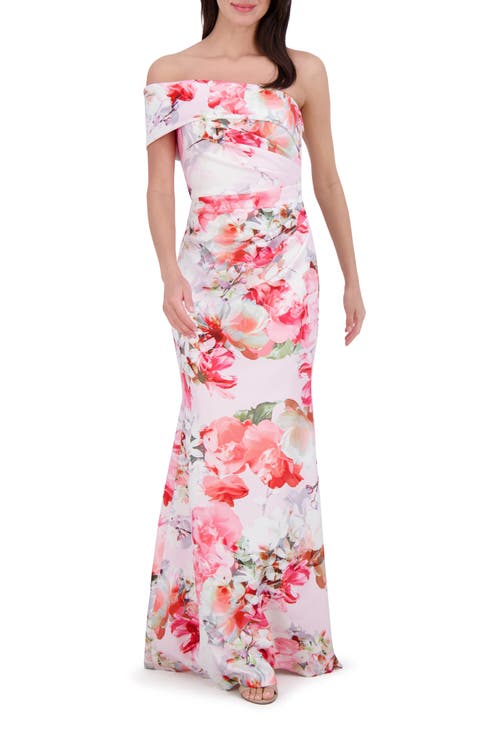 Floral Off the Shoulder Mermaid Gown