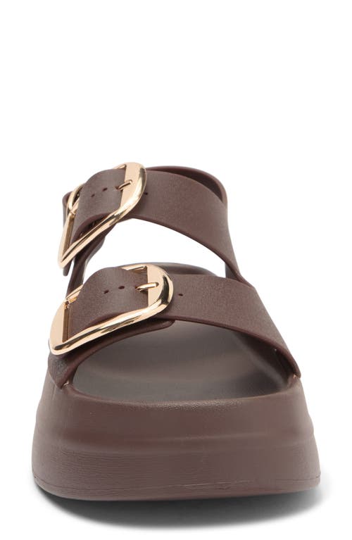 Jeffrey Campbell Blithe Platform Sandal In Brown Gold