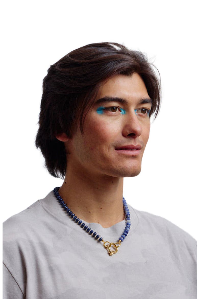 Mac Gender Inclusive Sodalite Opal Necklace, Alternate, color, Blue