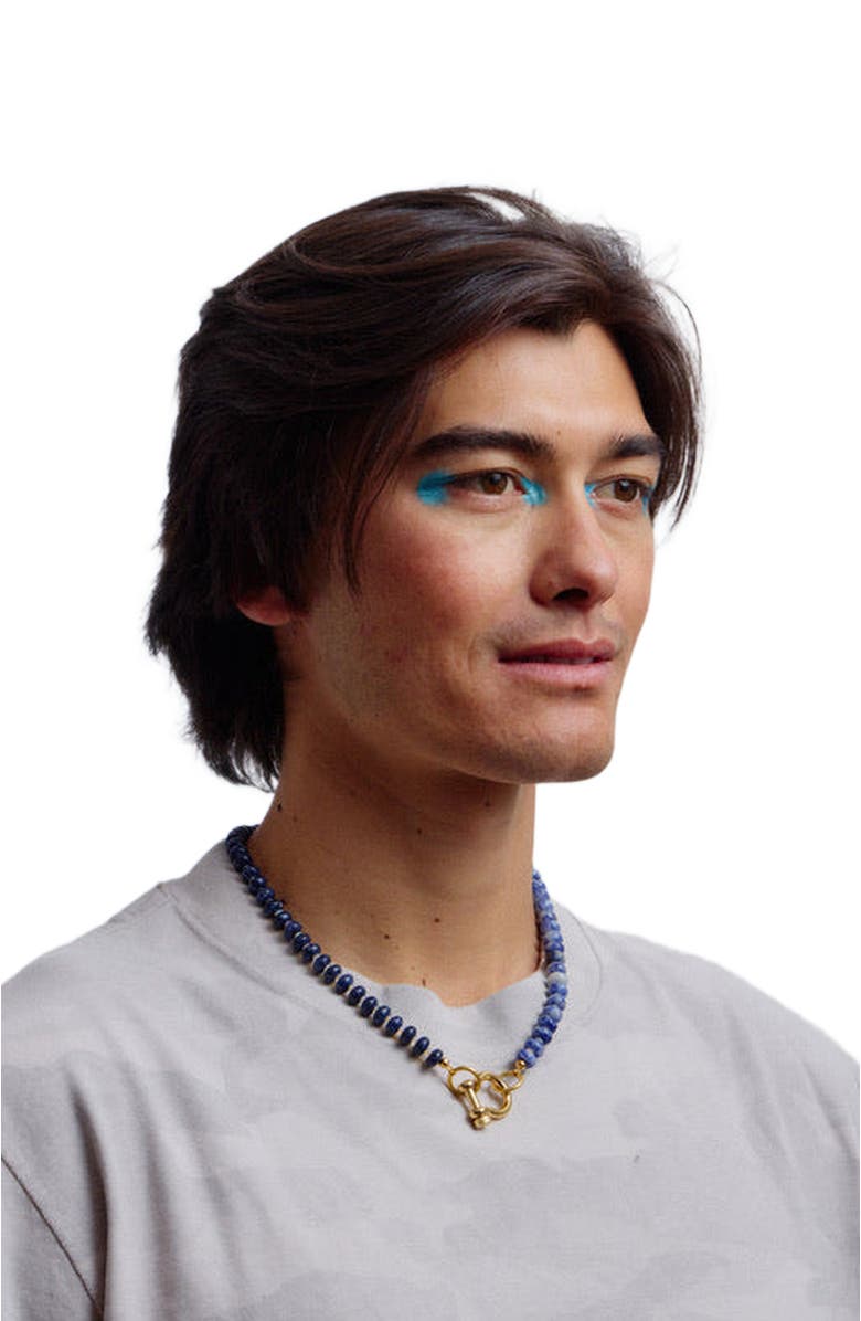 SHOP SPICY DAN Mac Gender Inclusive Sodalite Opal Necklace, Alternate, color, Blue