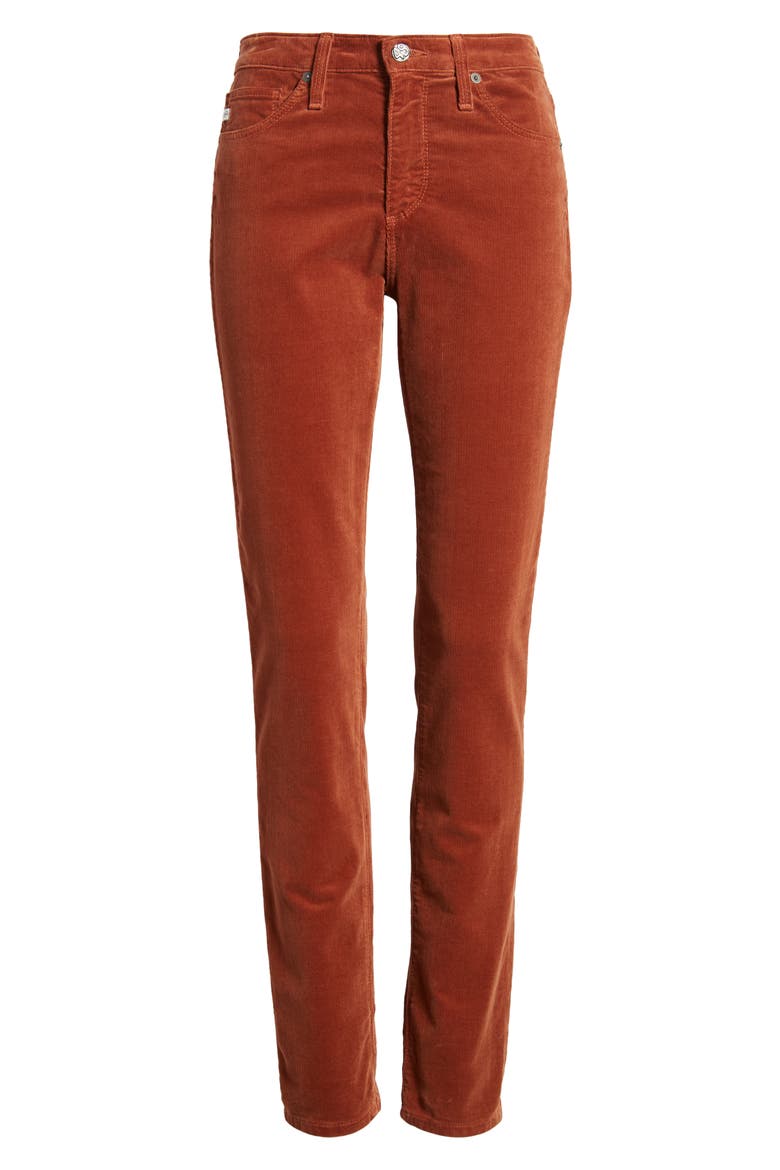'Prima' Corduroy Skinny Pants, Alternate, color, SPICED MAPLE