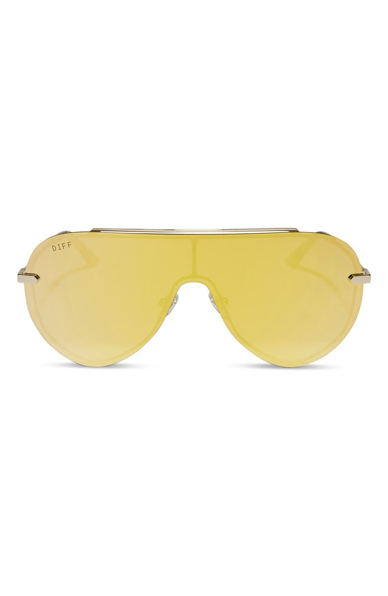 DIFF 60mm Imani Shield Sunglasses, Main, color, Brilliant Gold