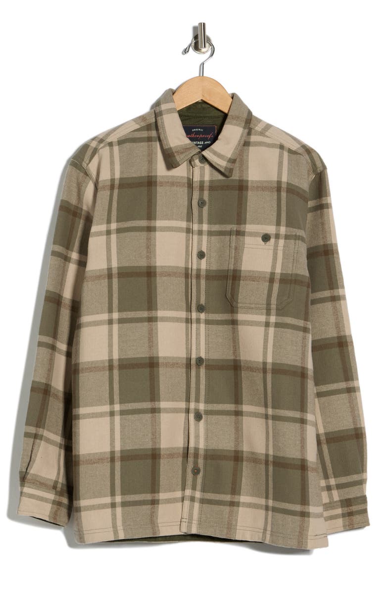 WEATHERPROOF VINTAGE Flannel Plaid Shirt Jacket, Alternate, color, Kalamata