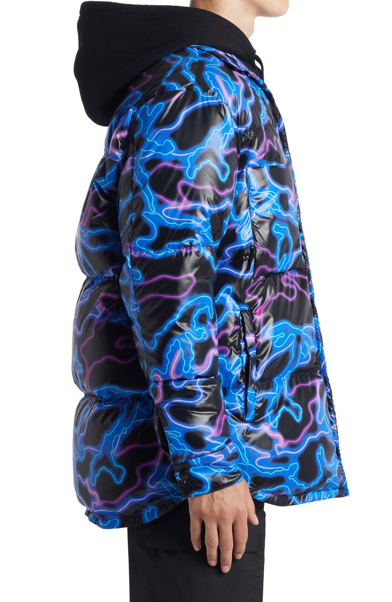 Valentino Garavani Valentino Neon Camou Puffer Jacket, Alternate, color, 