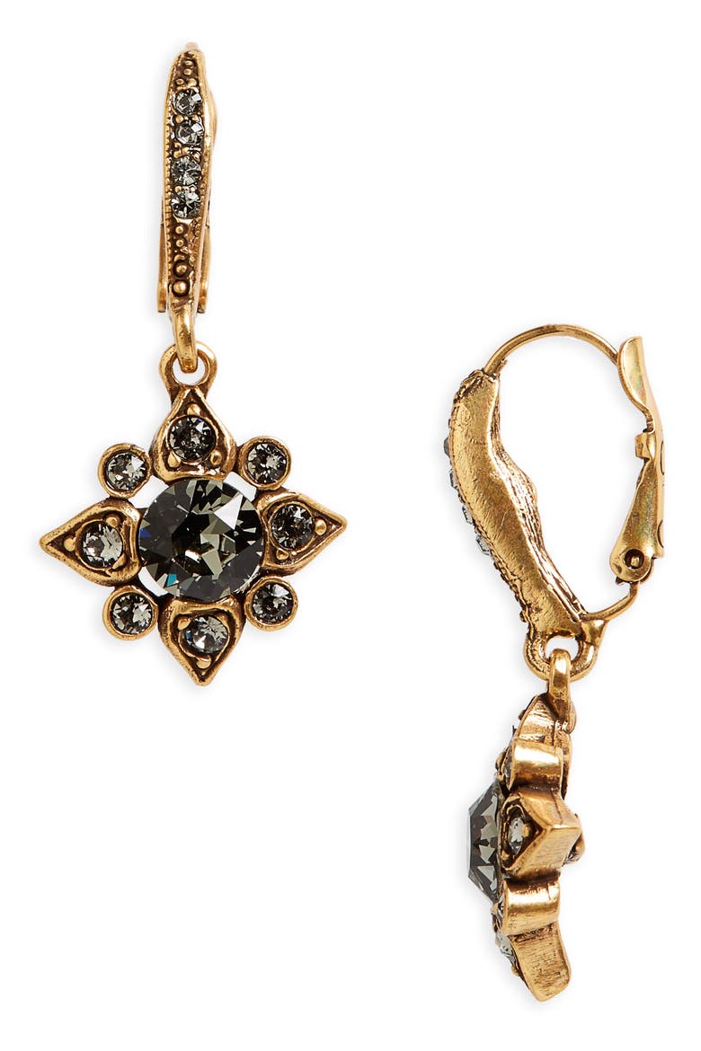 Delicate Crystal Drops, Main, color, BLACK DIAMOND