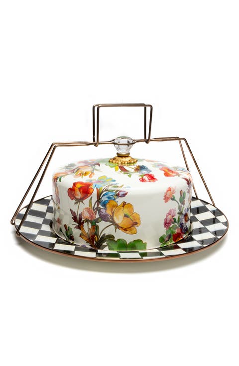 Flower Market Enameled Steel Cake Carrier