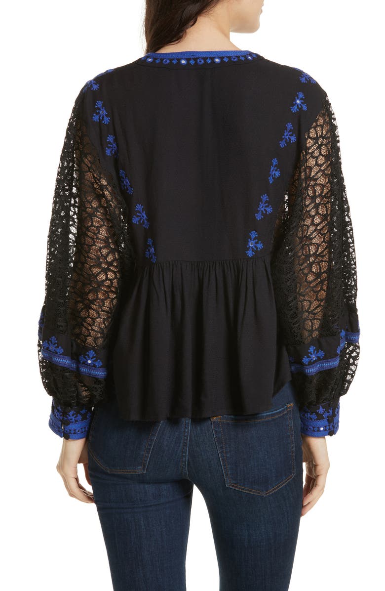 Free People Boogie All Night Blouse, Alternate, color,