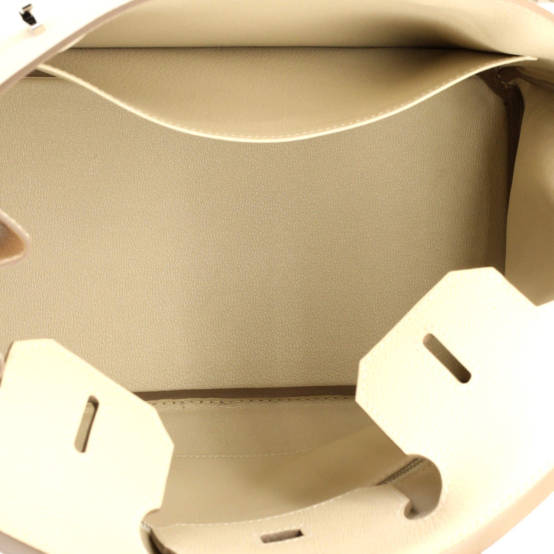 Pre-Owned Hermes Birkin Handbag Light Epsom with Palladium Hardware 30, Alternate, color, 