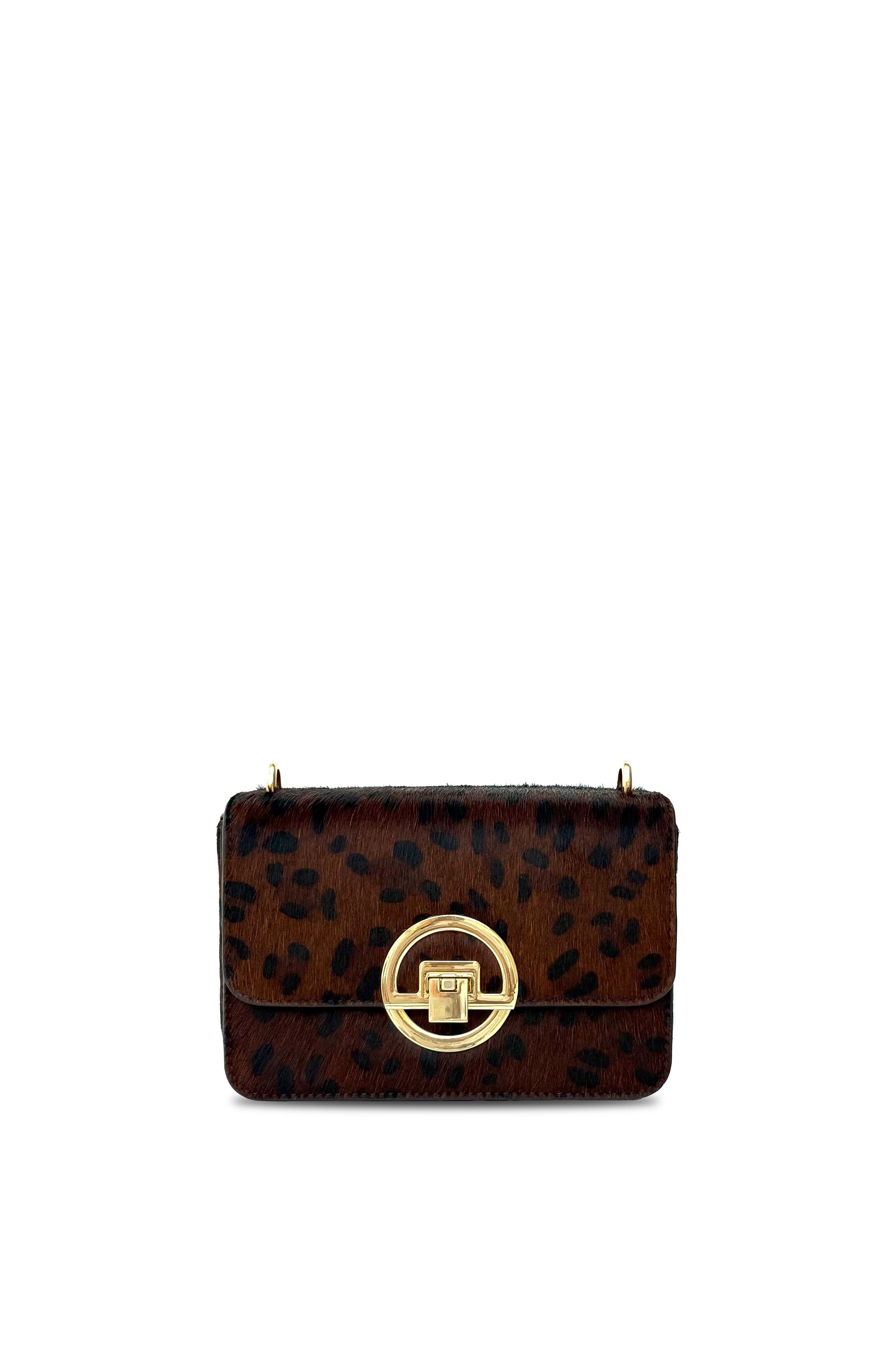 The Tilly Hair-On Leather Bag, Main, color, Dark Leopard