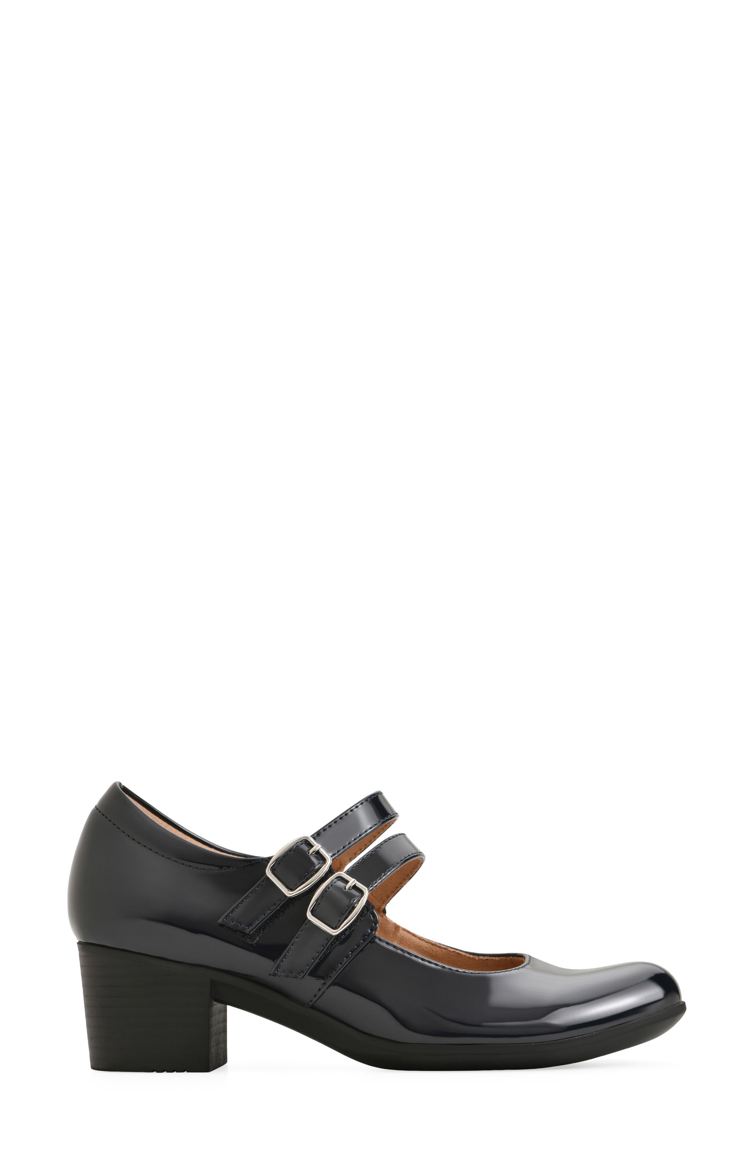 Tristin Block Heel Pump, Alternate, color, NAVY/ PATENT