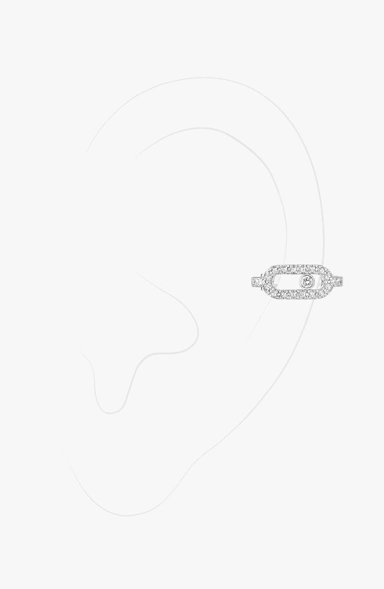 Messika Move Uno Single Clip Earring, Alternate, color, White Gold