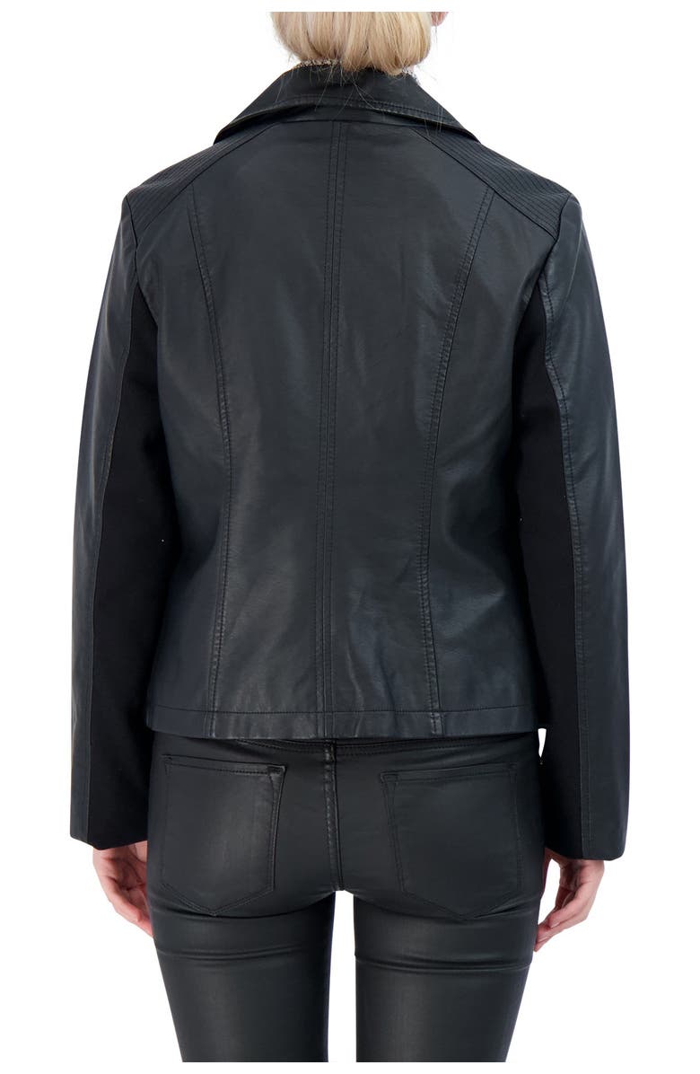 Sebby Collection Faux Leather Biker Jacket, Alternate, color,