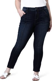 SLINK Jeans Pintuck High Waist Ankle Slim Jeans
