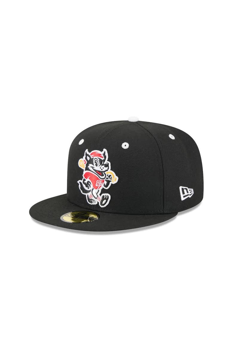 Men's New Era  Black Erie SeaWolves Theme Nights 59FIFTY Fitted Hat, Main, color, Black