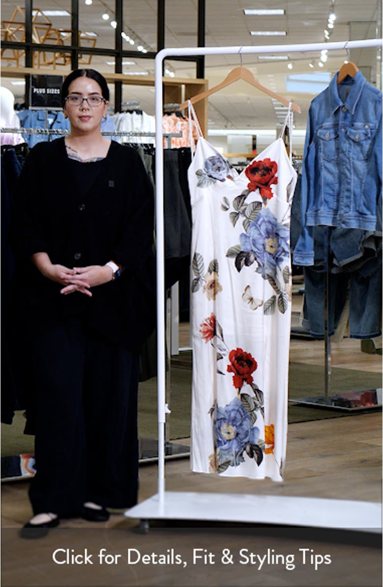 Julietta Floral Satin Slipdress, sales video thumbnail