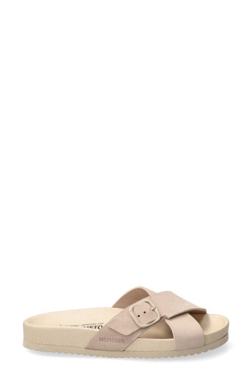Mephisto Kennie Platform Slide Sandal In Light Sand
