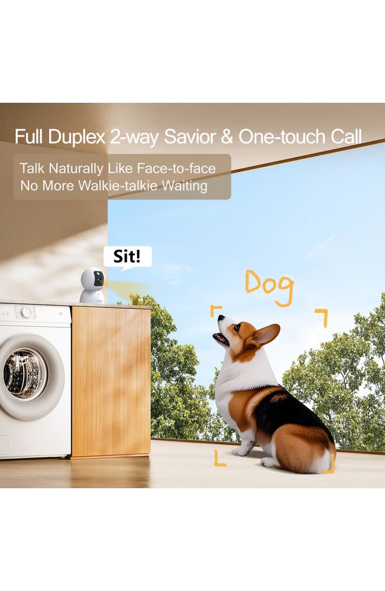 Cinmoore 2 pack Smart Indoor Camera Dual-Band WiFi6, Alternate, color, White