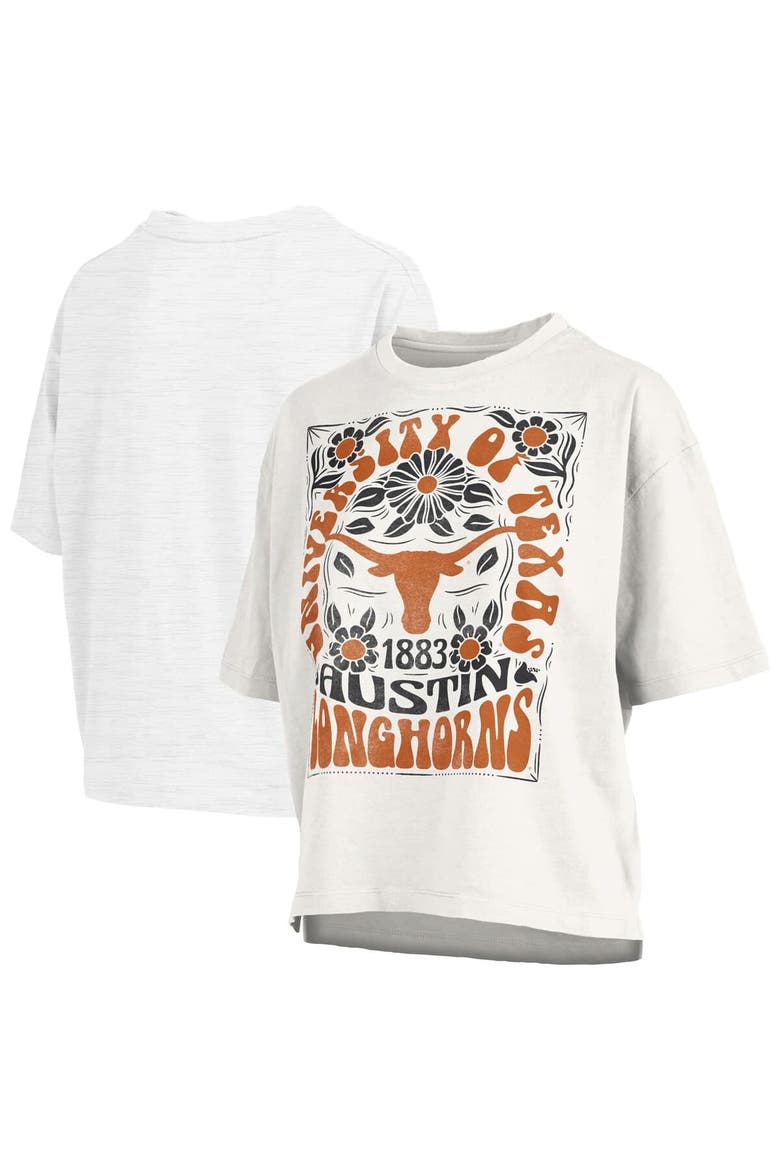 Women's Pressbox White Texas Longhorns Harmony Oversized T-Shirt, Main, color, White