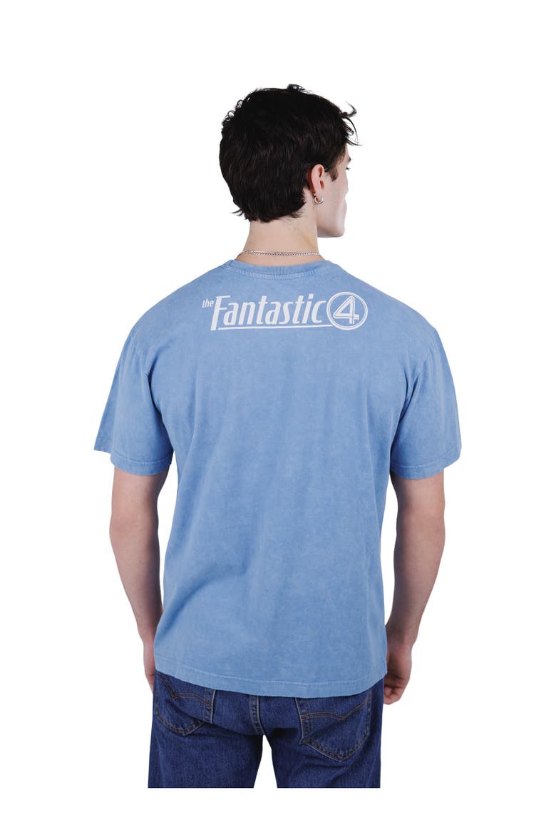 Fantastic Four Cosplay Short Sleeve T-Shirt, Alternate, color, Mottled Blue F4
