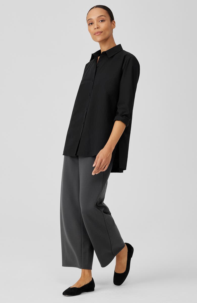 Eileen Fisher Classic Collar Easy Organic Cotton Button-Up Shirt, Alternate, color, 