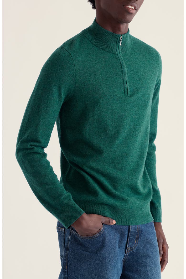 Prow Quarter Zip Merino Wool Blend Sweater, Main, color, THICKET