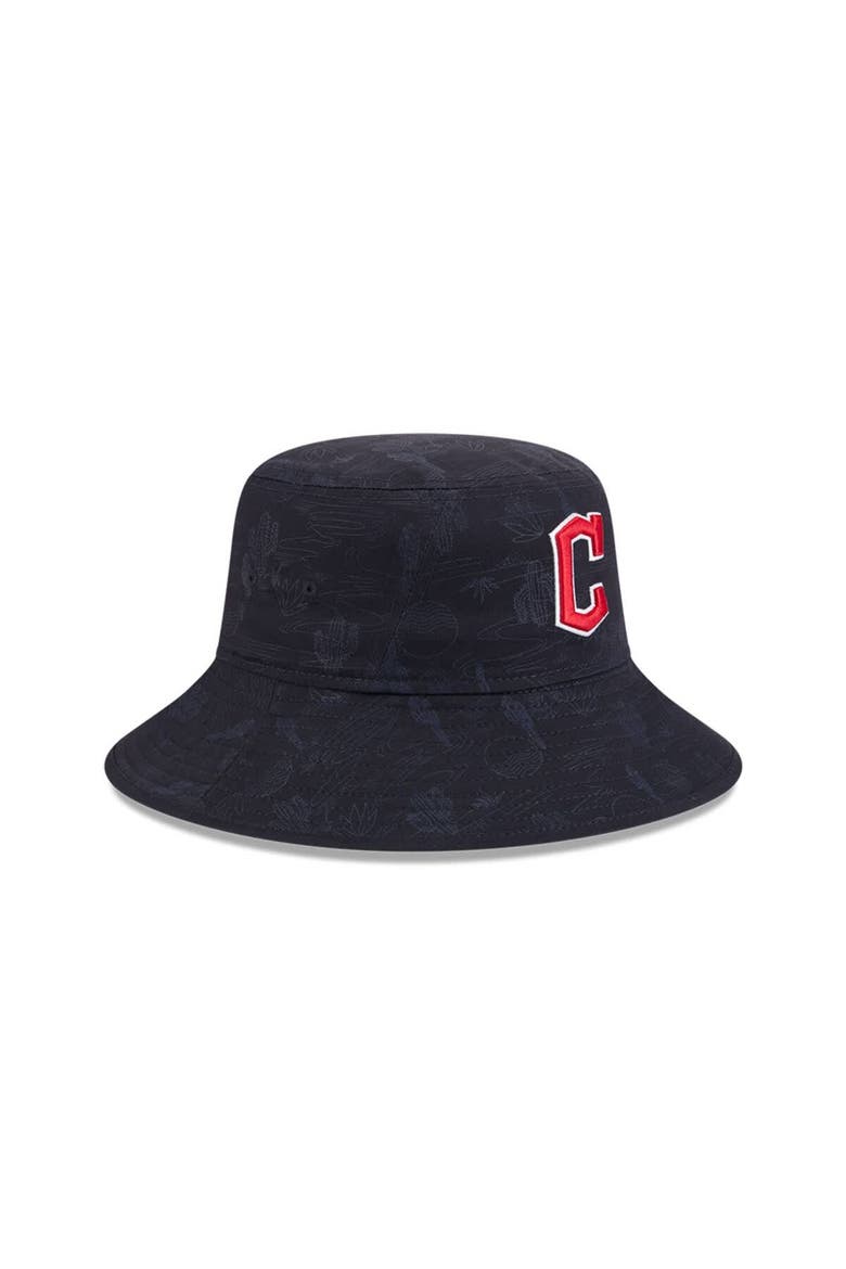 Youth New Era  Navy Cleveland Guardians 2025 Spring Training All Over Print Bucket Hat, Alternate, color, Navy