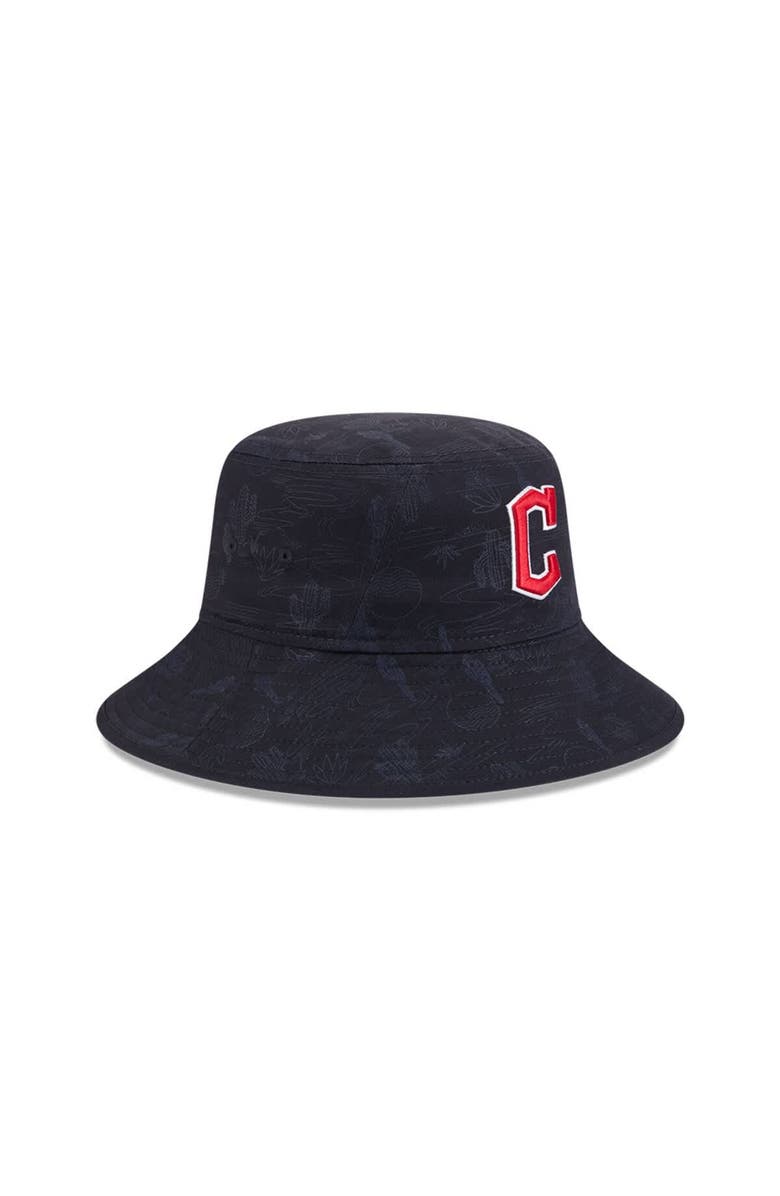 New Era Youth New Era Navy Cleveland Guardians 2025 Spring Training All Over Print Bucket Hat, Alternate, color, Navy