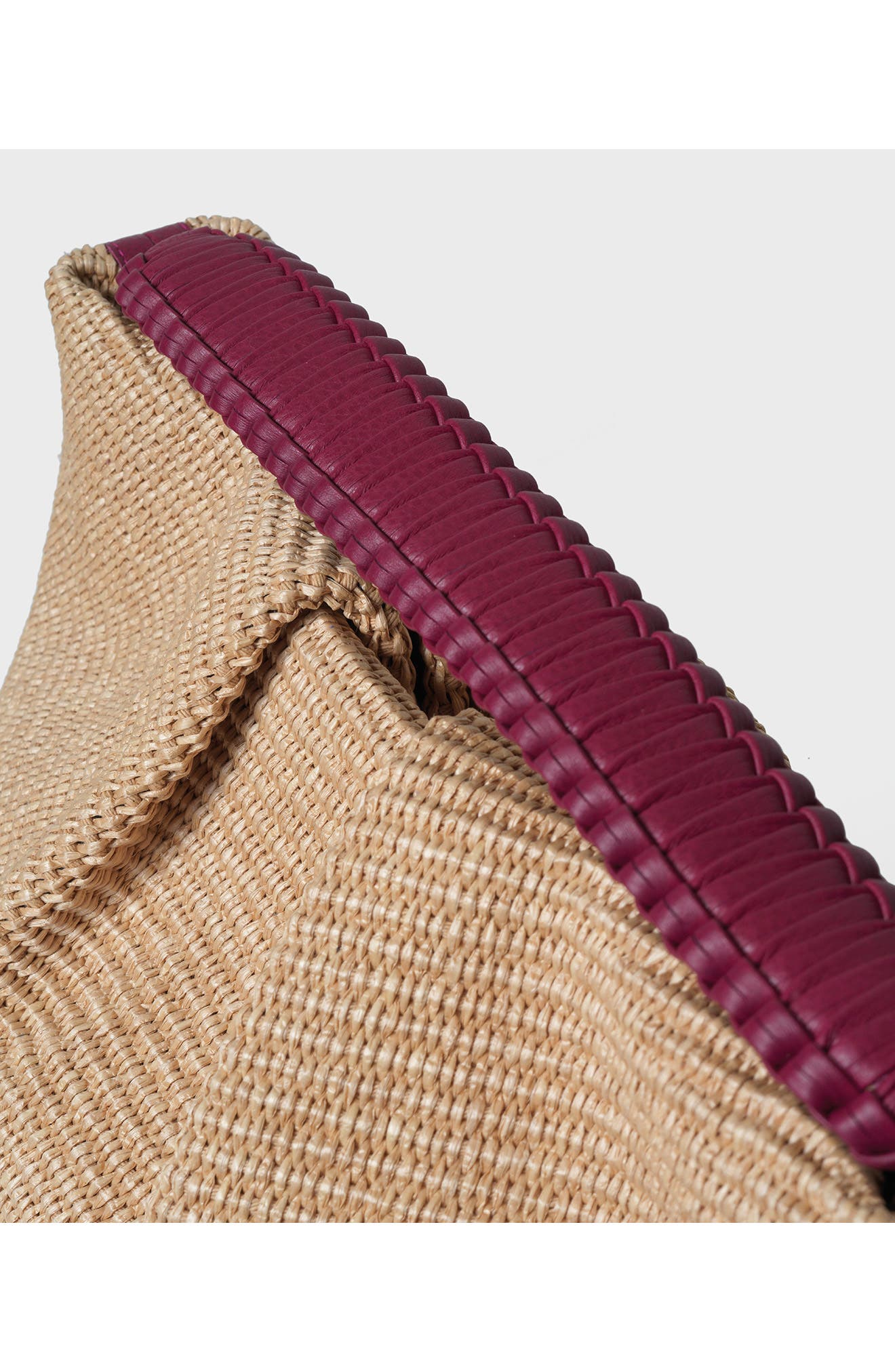 Callista Maxi Pleated Straw Clutch, Alternate, color, 