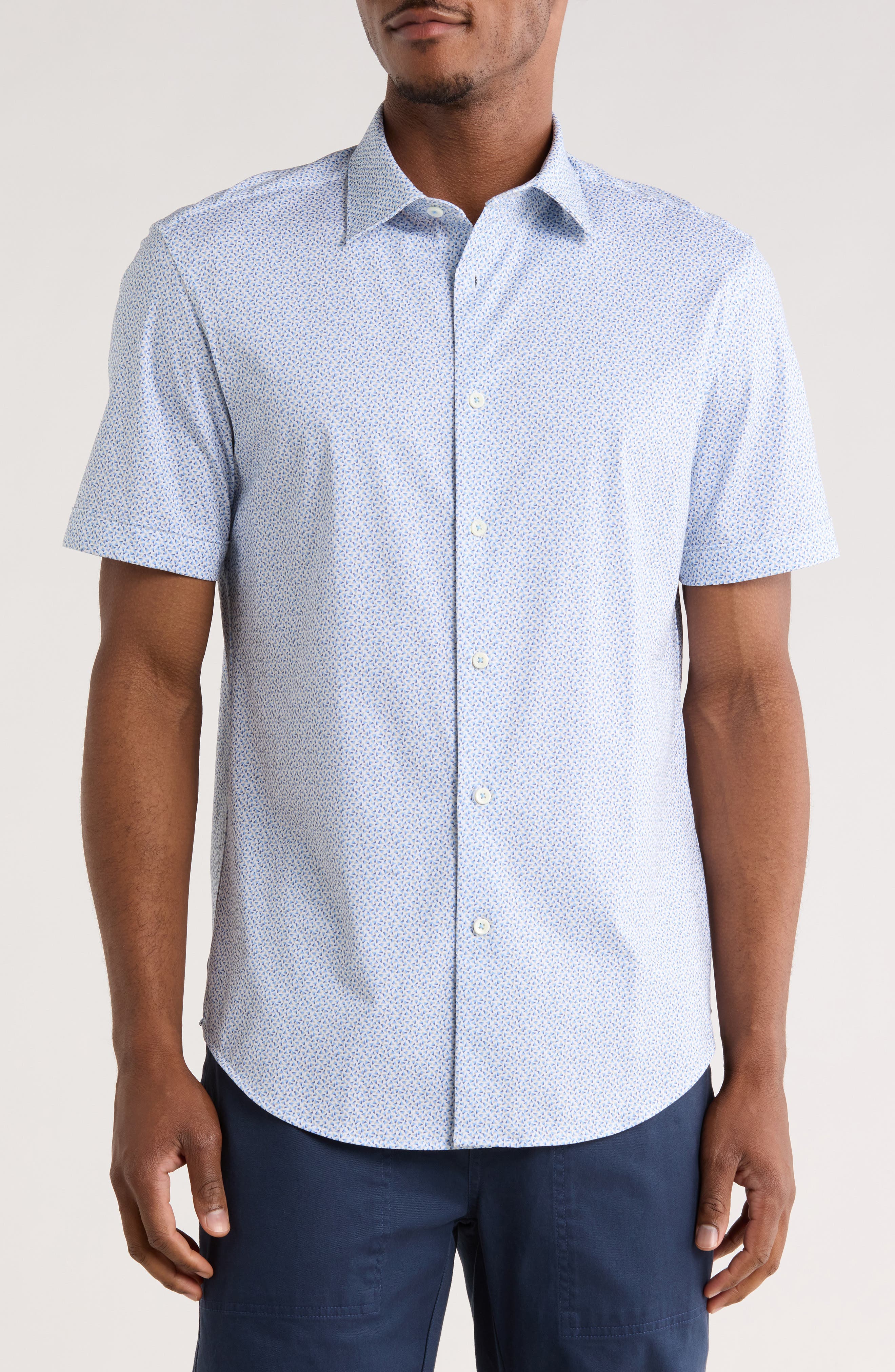 Bugatchi Short Sleeve Button-Up Shirt
